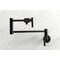 Kingston Brass KS4100CML Manhattan Wall Mount Pot Filler, Matte Black KS4100CML - alternate 3